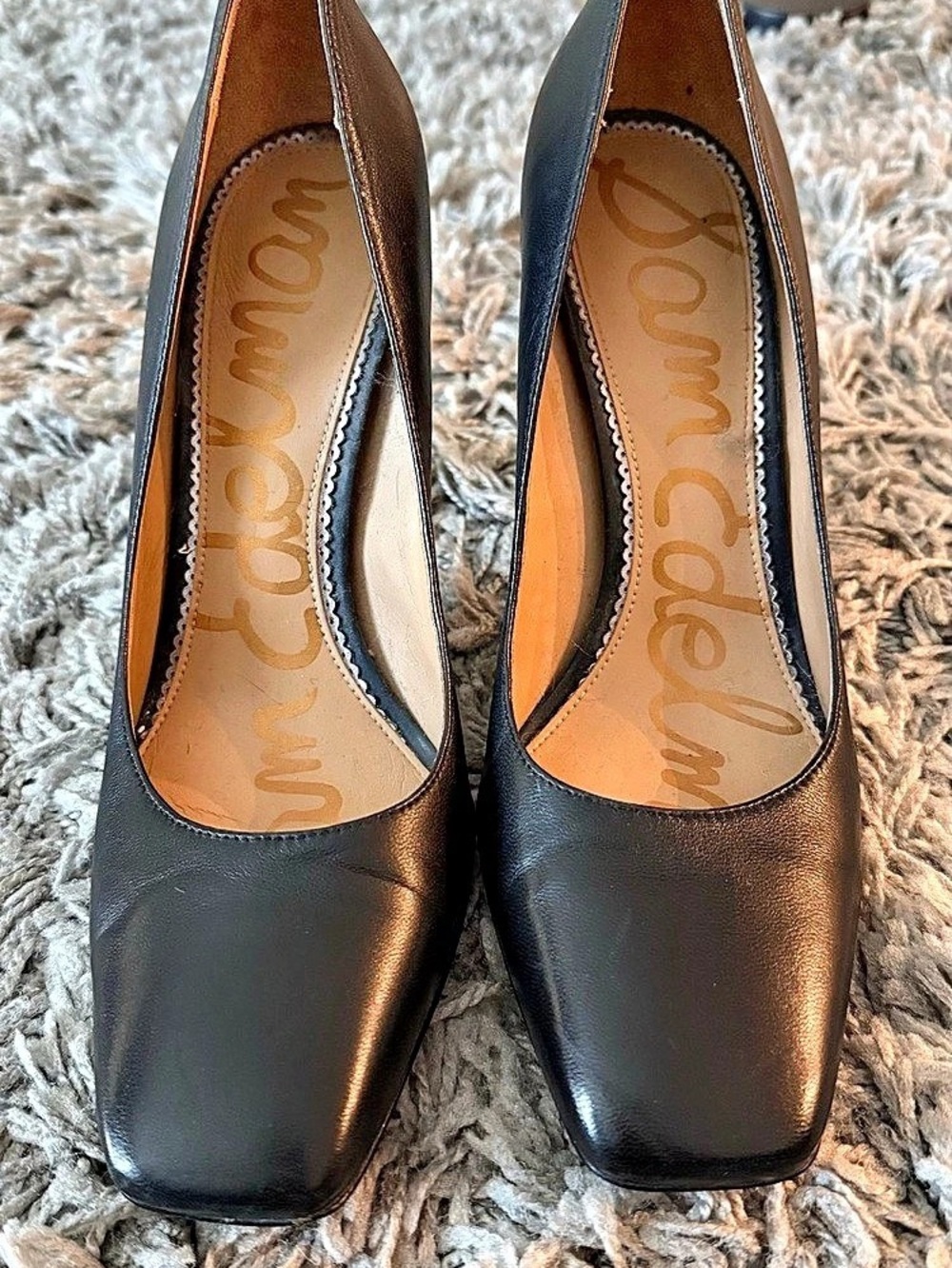 Sam Edelman Beth Square Toe Pump Black Heels US10